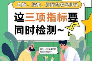 为什么说：血糖尿酸肌酐三个指标，我们需要同时关注！？